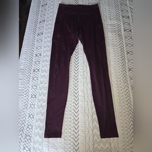 American Tall Leggings Workout Purple/red Sz LT